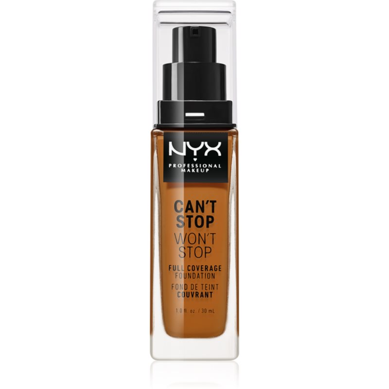 NYX Professional Makeup Can't Stop Won't Stop високо покривен фон дьо тен цвят 19 Mocha 30 мл.