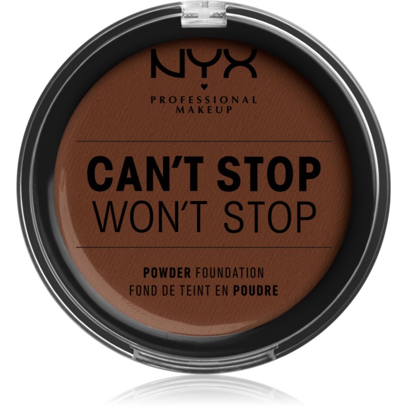 NYX Professional Makeup Can't Stop Won't Stop pudrový make-up odstín 22.7. Deep Walnut 10,7 g