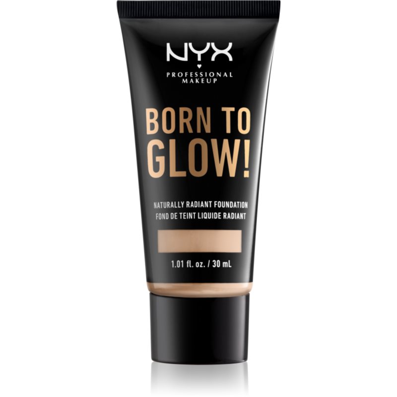 NYX Professional Makeup Born To Glow течен озаряващ фон дьо тен цвят 02 Alabaster 30 мл.