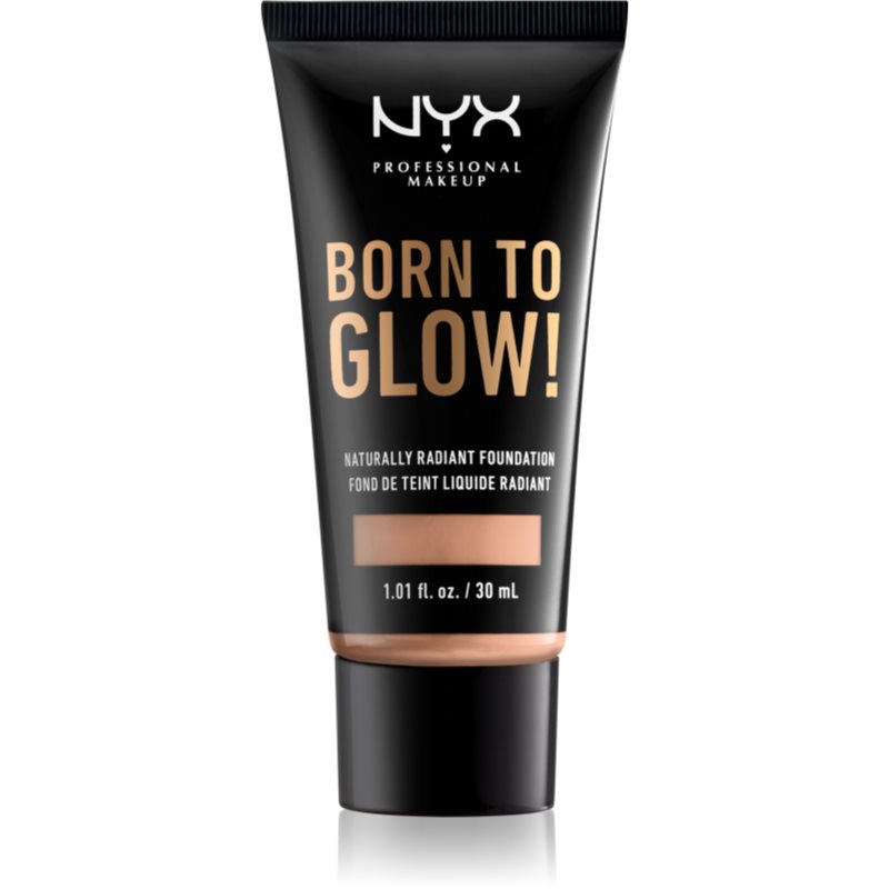 NYX Professional Makeup Born To Glow течен озаряващ фон дьо тен цвят 10.5 Medium Buff 30 мл.