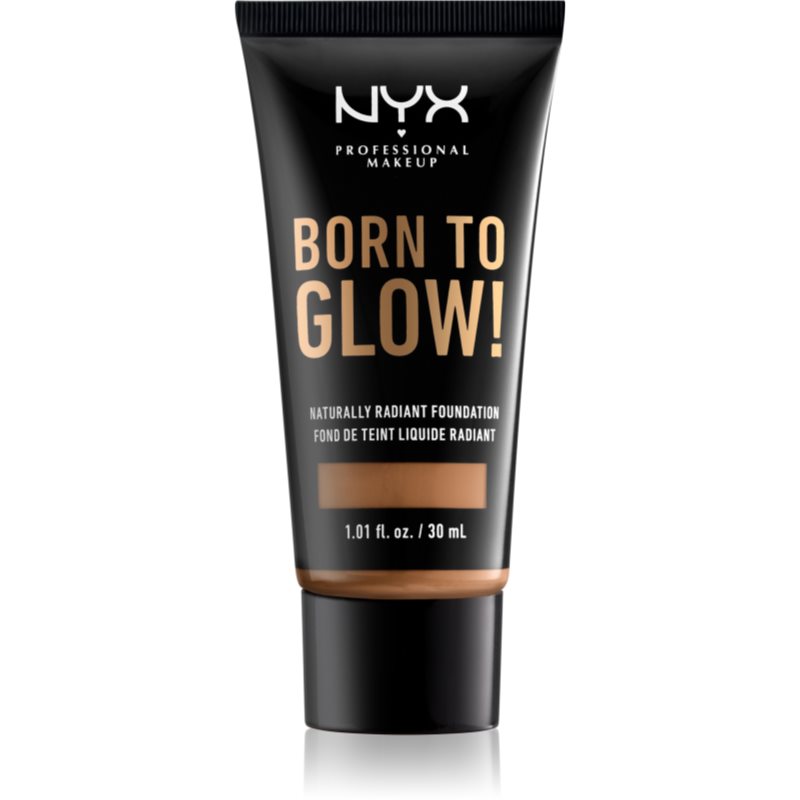 NYX Professional Makeup Born To Glow tekutý rozjasňující make-up odstín 15.9 Warm Honey 30 ml