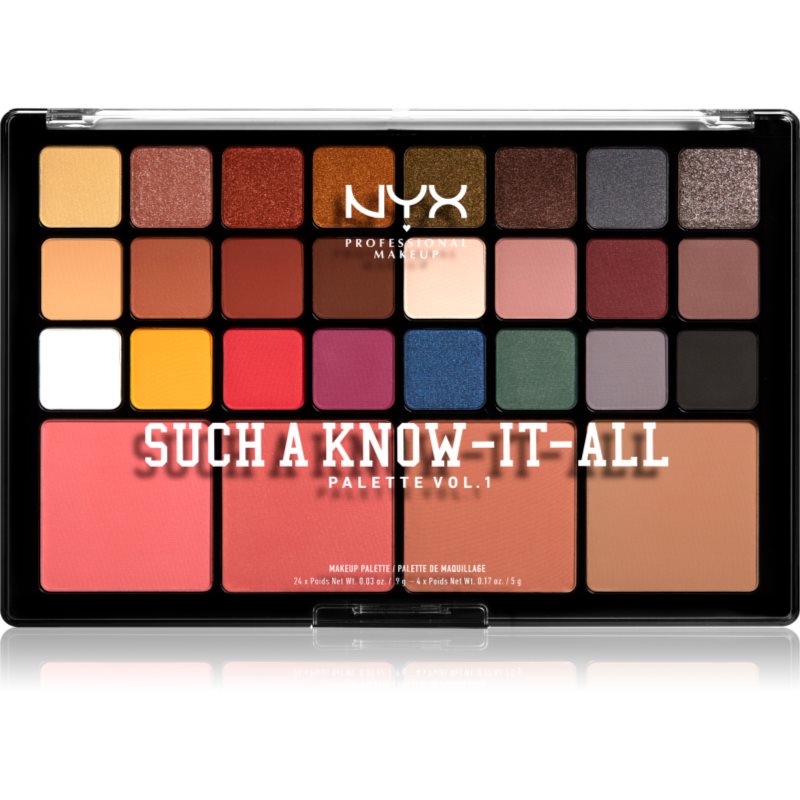 NYX Professional Makeup Such A Know-It-All мултифункционална палитра 4 x 5 g + 24 x 0,9 гр.