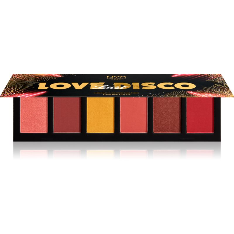 NYX Professional Makeup Love Lust Disco Sweet Cheeks Blush палитра за лице 6 x 5 гр.