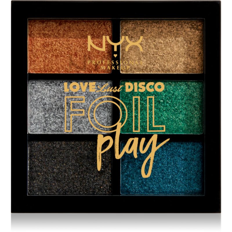 NYX Professional Makeup Love Lust Disco Foil Play палитра сенки за очи цвят 03 Let´s Grove 6 x 1,5 гр.