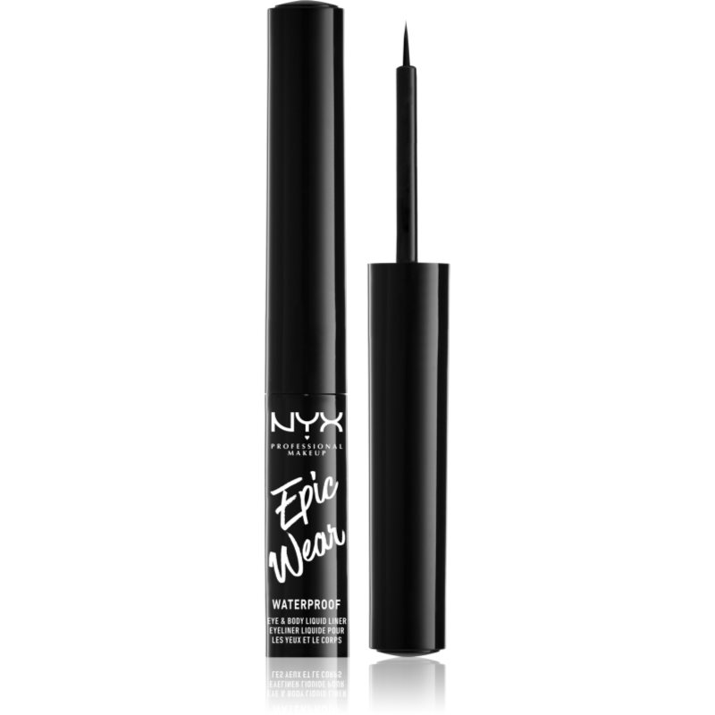 NYX Professional Makeup Epic Wear Liquid Liner течна очна линия с матиращ завършек цвят 01 Black 3,5 мл.