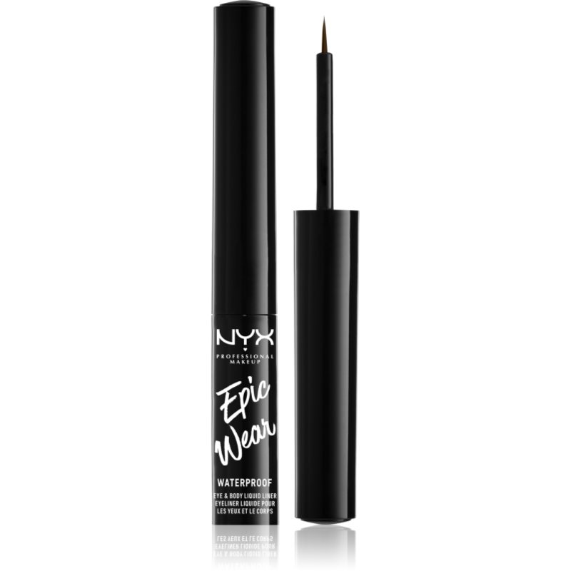 NYX Professional Makeup Epic Wear Liquid Liner течна очна линия с матиращ завършек цвят 02 Brown 3,5 мл.