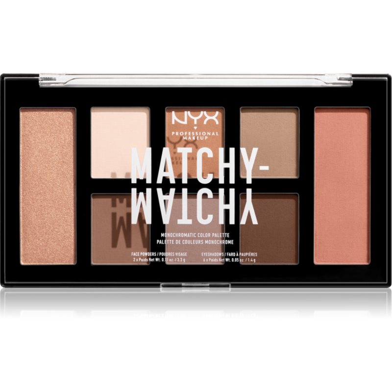 NYX Professional Makeup Matchy-Matchy палитра сенки за очи цвят 01 Taupe 15 гр.