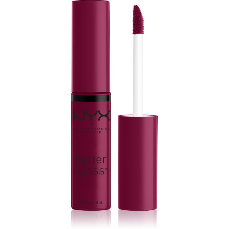 NYX Professional Makeup Butter Gloss блясък за устни цвят 41 Cranberry Pie 8 мл.