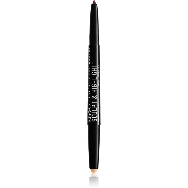 

NYX Professional Makeup Sculpt & Highlight двосторонній олівець для брів відтінок 06 Expresso/Light Beige