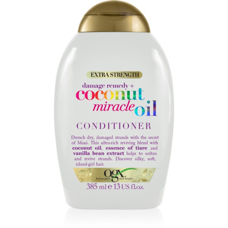 OGX Coconut Miracle Oil балсам за укрепване на косата с кокосово масло 385 мл.