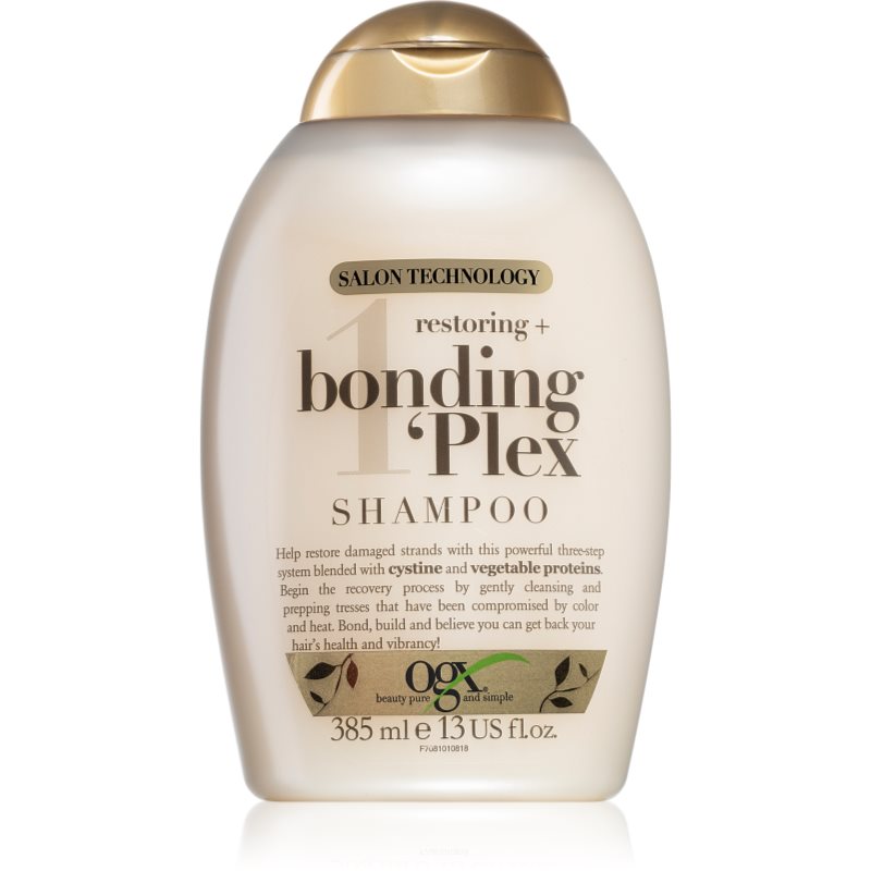 OGX Bonding Plex obnovující šampon pro velmi poškozené vlasy s roztřepenými konečky 385 ml