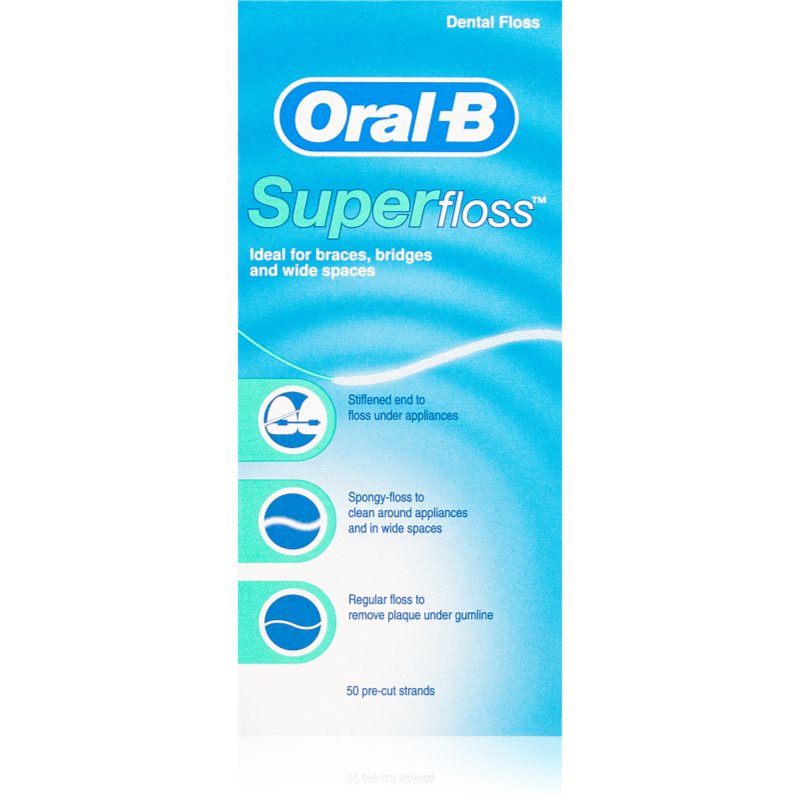 Oral B Super Floss дентален концец за брекети и импланти 50 бр.