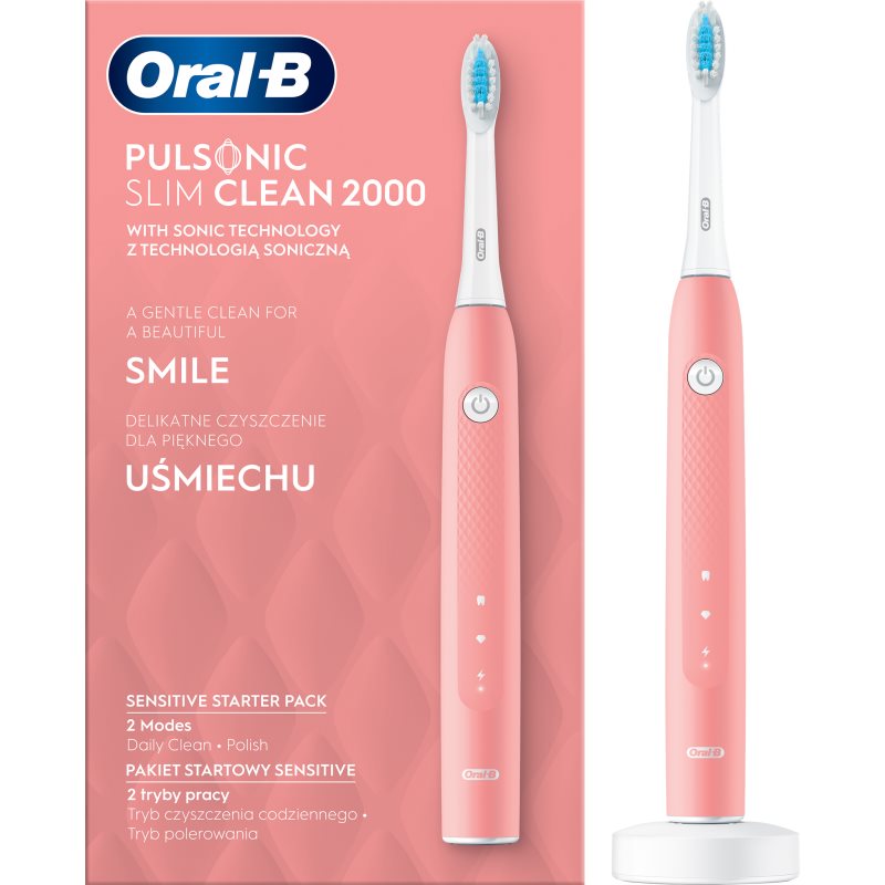Oral B Pulsonic Slim Clean 2000 Pink sonický elektrický zubní kartáček Pink