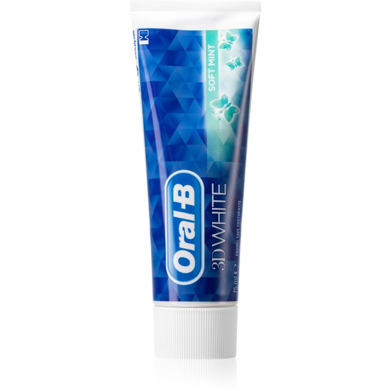 Oral B 3D White паста за зъби с флуорид за искрящи бели зъби Soft Mint 75 мл.