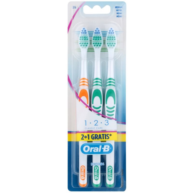 

Oral B 1-2-3 Classic CareClassic Care зубні щіточки medium 3 шт