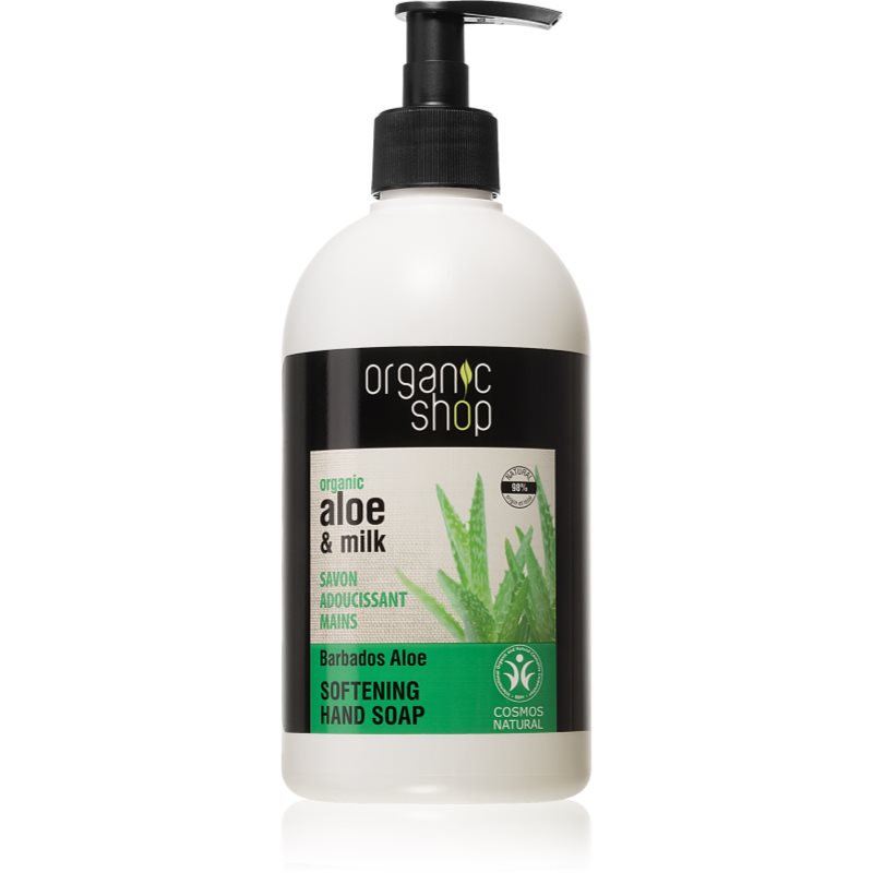 Organic Shop Organic Aloe & Milk pečující tekuté mýdlo na ruce 500 ml