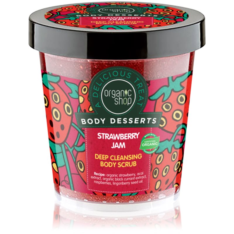 Organic Shop Body Desserts Strawberry Jam дълбоко почистващ пилинг за тяло 450 мл.