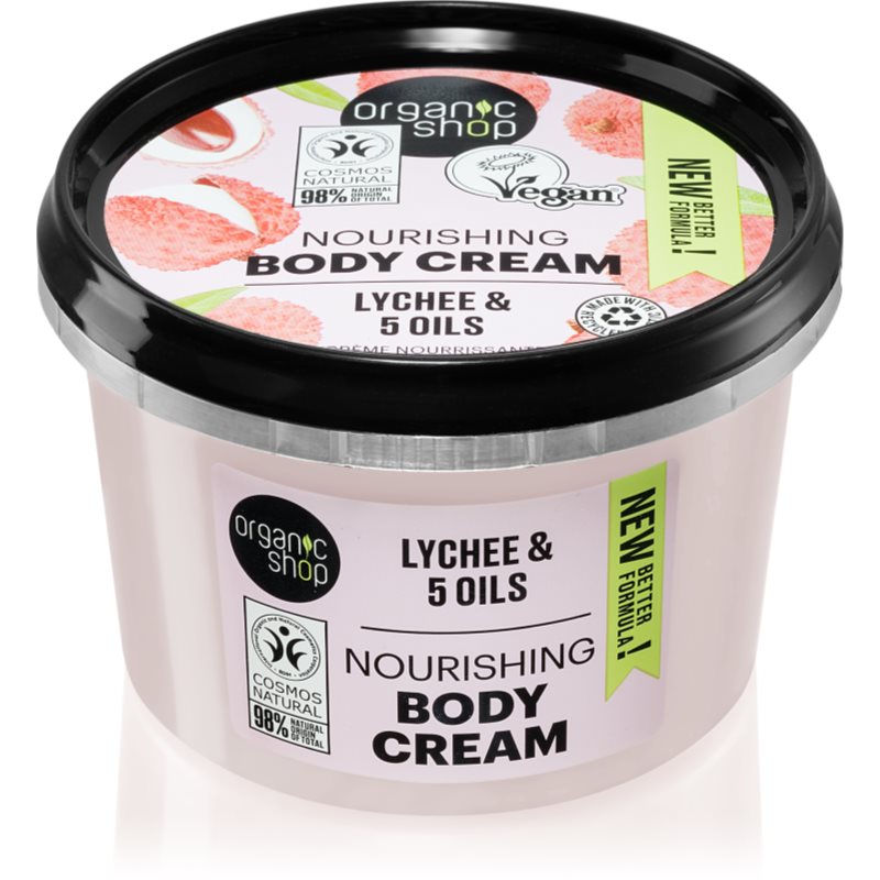 Organic Shop Organic Lychee & 5 oils pečující tělový krém 250 ml
