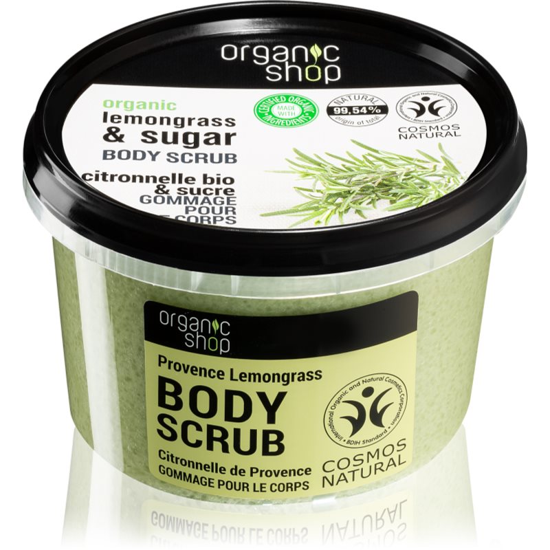 Organic Shop Organic Lemongrass & Sugar jemný peeling na tělo 250 ml