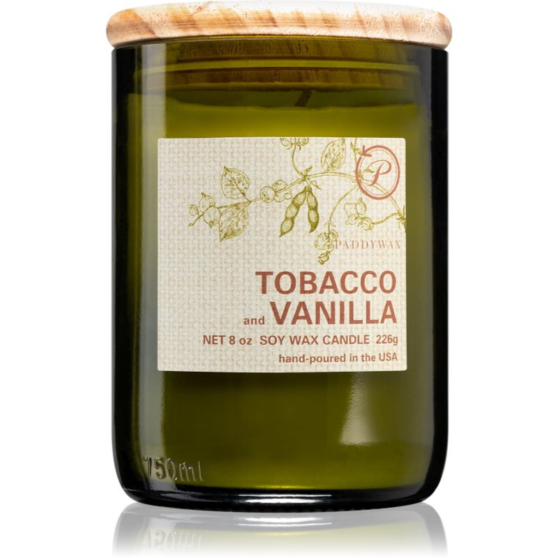 Paddywax Eco Green Tabacco & Vanilla vonná svíčka 226 g
