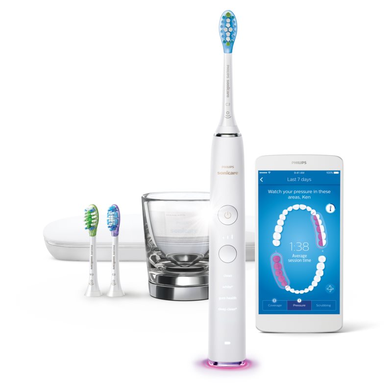Philips Sonicare 9300 DiamondClean Smart HX9903/03 sonický elektrický zubní kartáček s nabíjecí sklenicí HX9903/03