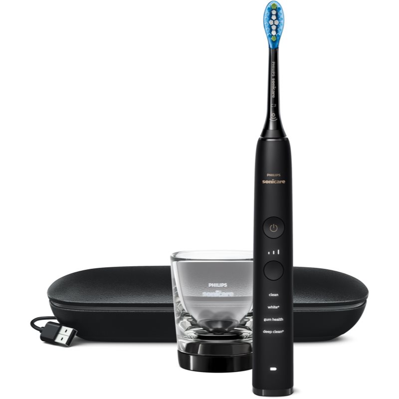 Philips Sonicare DiamondClean 9000 Black HX9911/09 sonický elektrický zubní kartáček s nabíjecí sklenicí