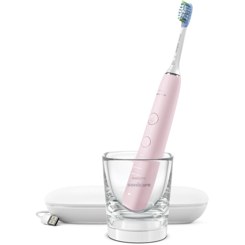 Philips Sonicare DiamondClean 9000 Pink HX9911/29 sonický elektrický zubní kartáček s nabíjecí sklenicí HX9911/29