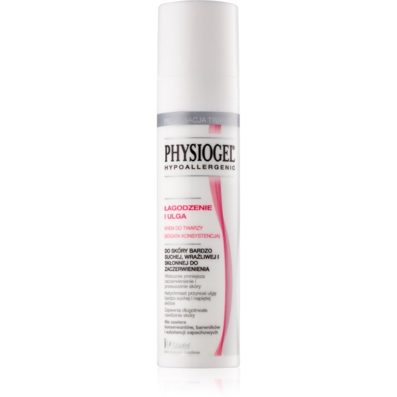 

Physiogel Calming Relief заспокоюючий крем для дуже сухої чутливої шкіри із схильністю до почервонінь