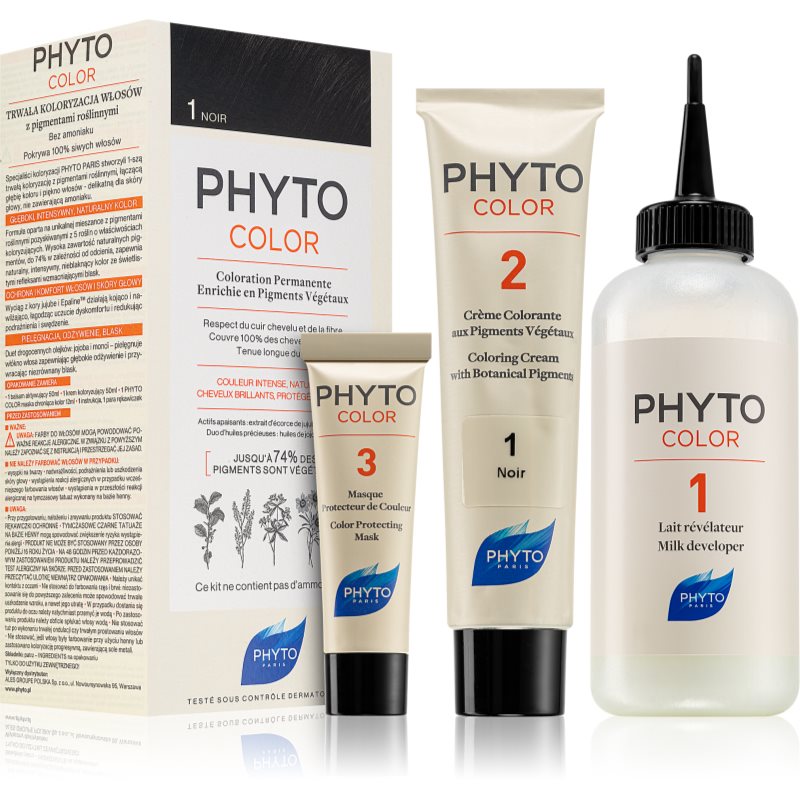 Phyto Color боя за коса без амоняк цвят 1 Noir