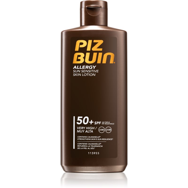 Piz Buin Allergy лосион за загар за чувствителна кожа SPF 50 200 мл.