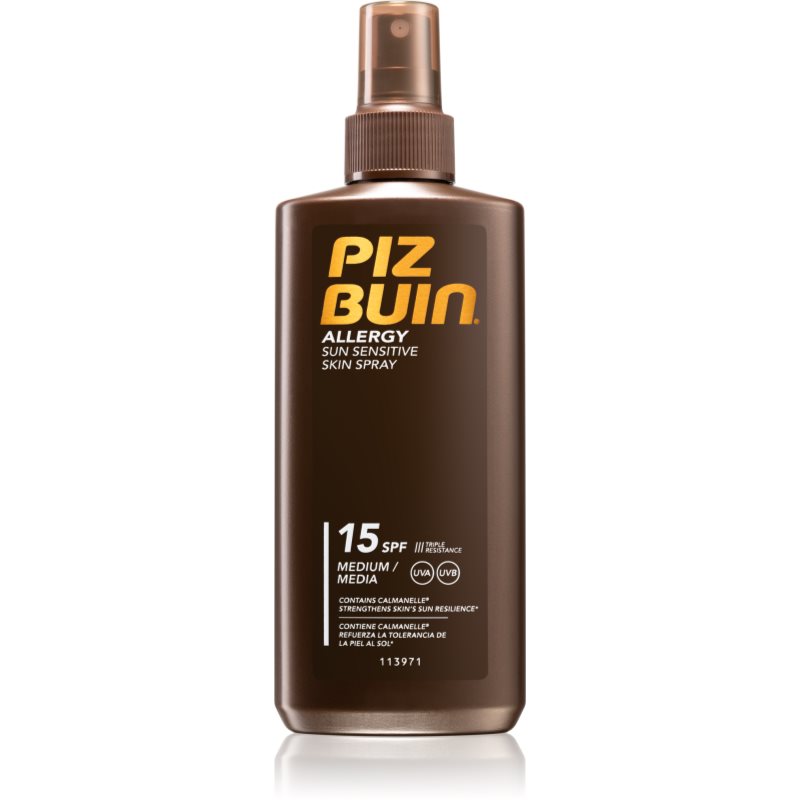 Piz Buin Allergy ochranný sprej na opalování SPF 15 pro citlivou pleť 200 ml