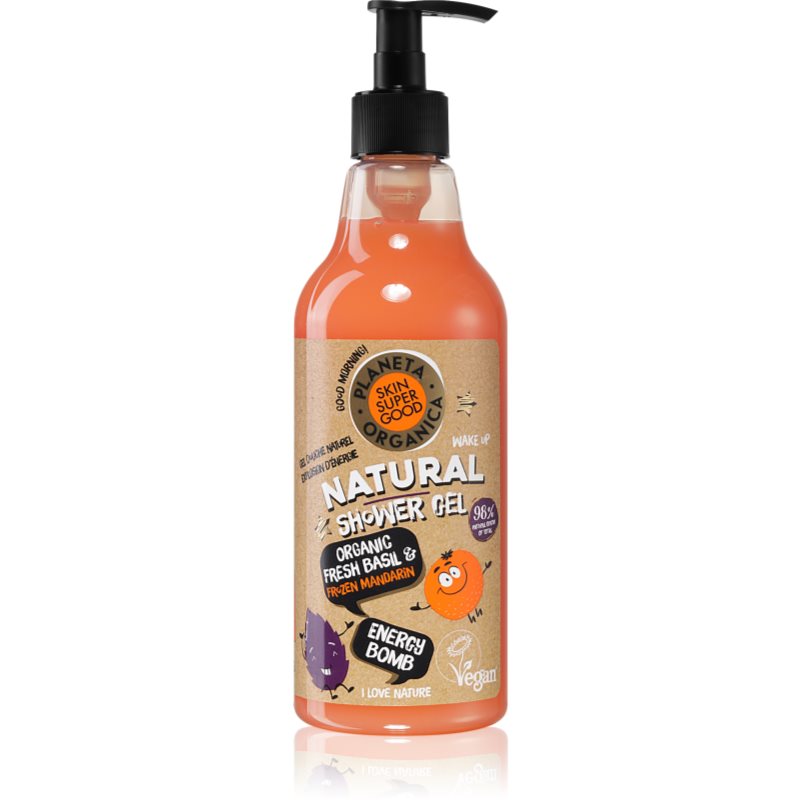 Planeta Organica Organic Fresh Basil & Fresh Mandarin energizující sprchový gel 500 ml
