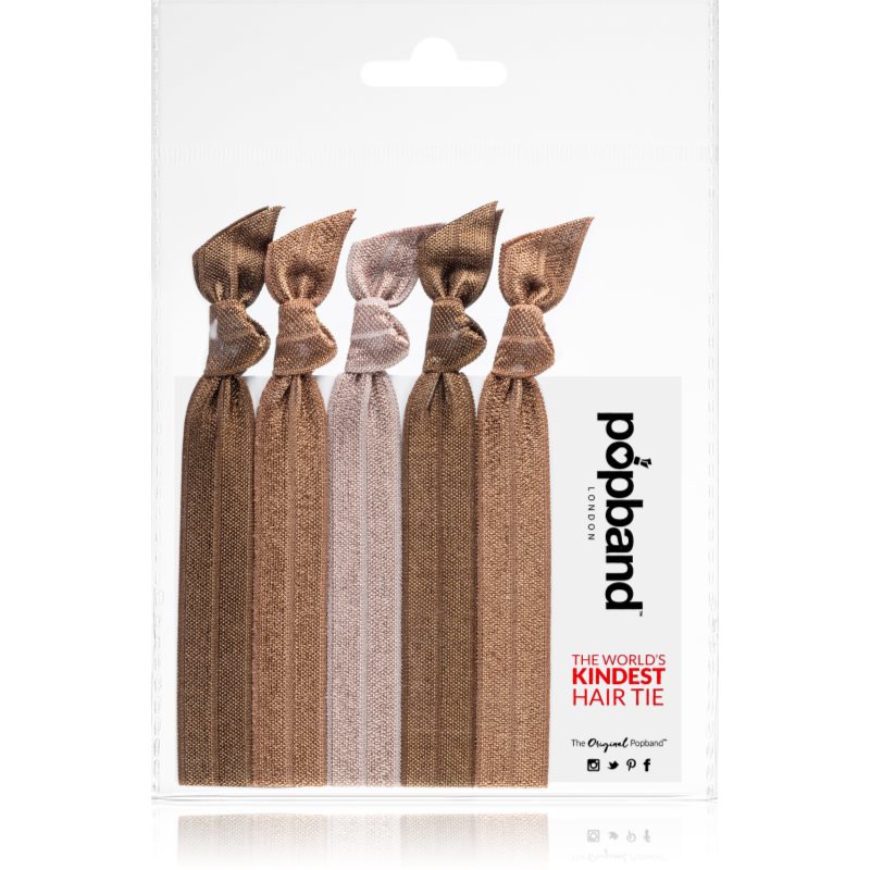 Popband Hair Tie Cocoa gumičky do vlasů 5 ks