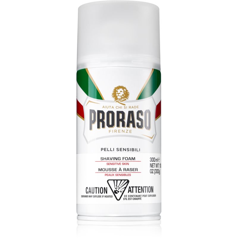 Proraso White пяна за бръснене  за чувствителна кожа на лицето 300 мл.