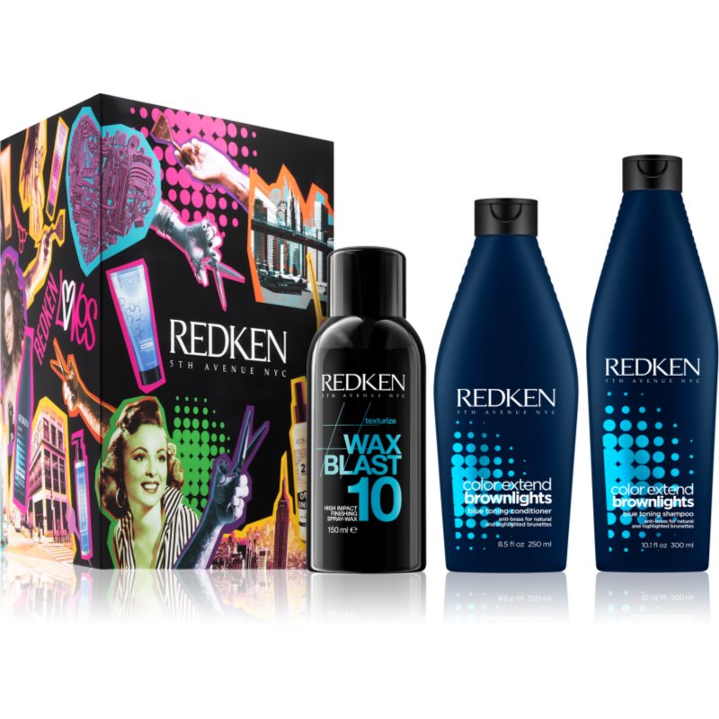 Redken Color Extend Brownlights dárková sada II. (neutralizující mosazné podtóny)