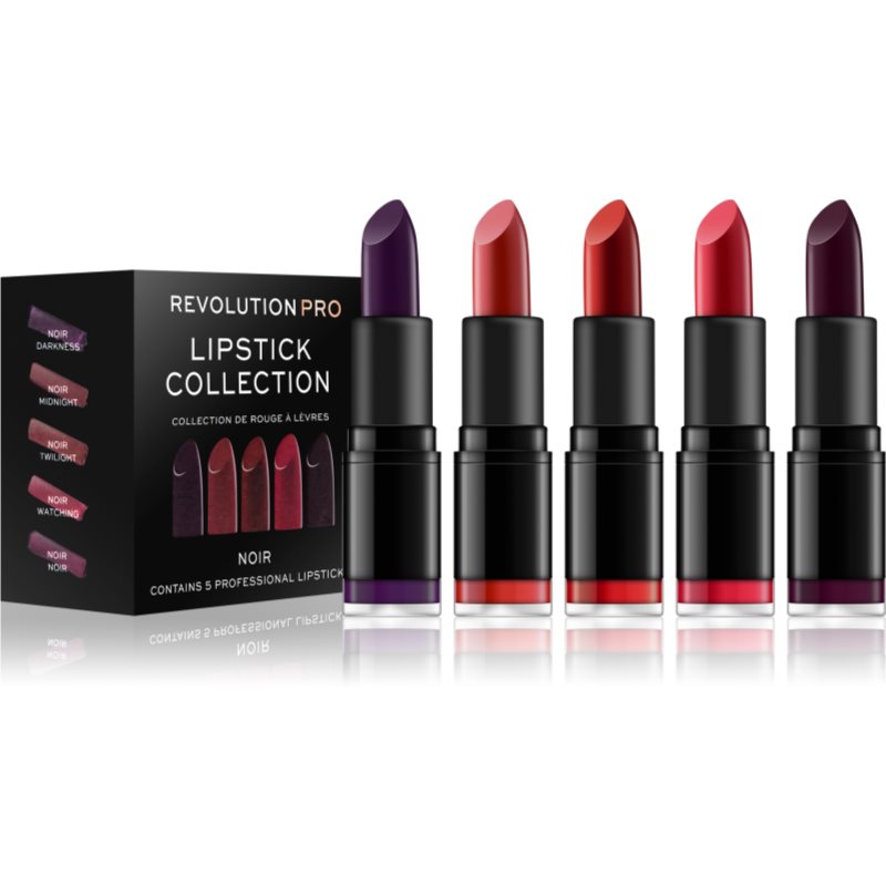 Revolution PRO Lipstick Collection sada rtěnek 5 ks odstín Noir 5 ks Image