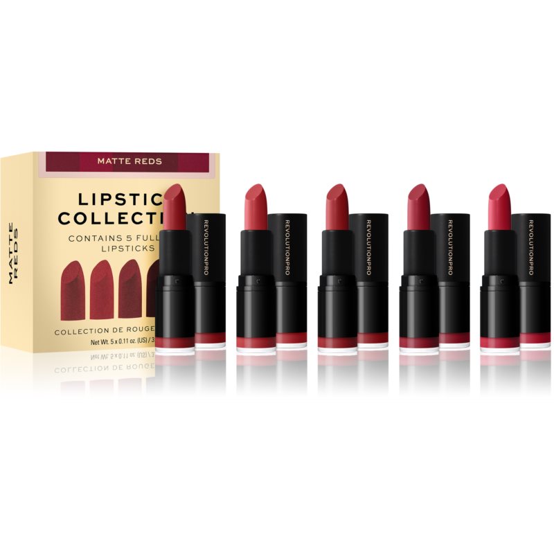 Revolution PRO Lipstick Collection sada rtěnek 5 ks odstín Matte Reds 5 ks Image