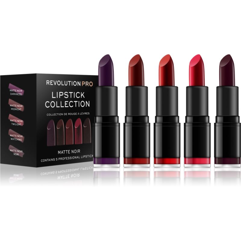 Revolution PRO Lipstick Collection sada rtěnek 5 ks odstín Matte Noir 5 ks Image