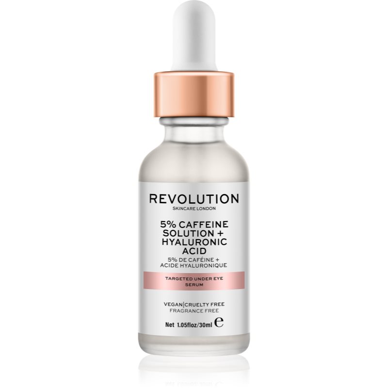 Revolution Skincare 5% Caffeine solution + Hyaluronic Acid серум за околоочната зона 30 мл.