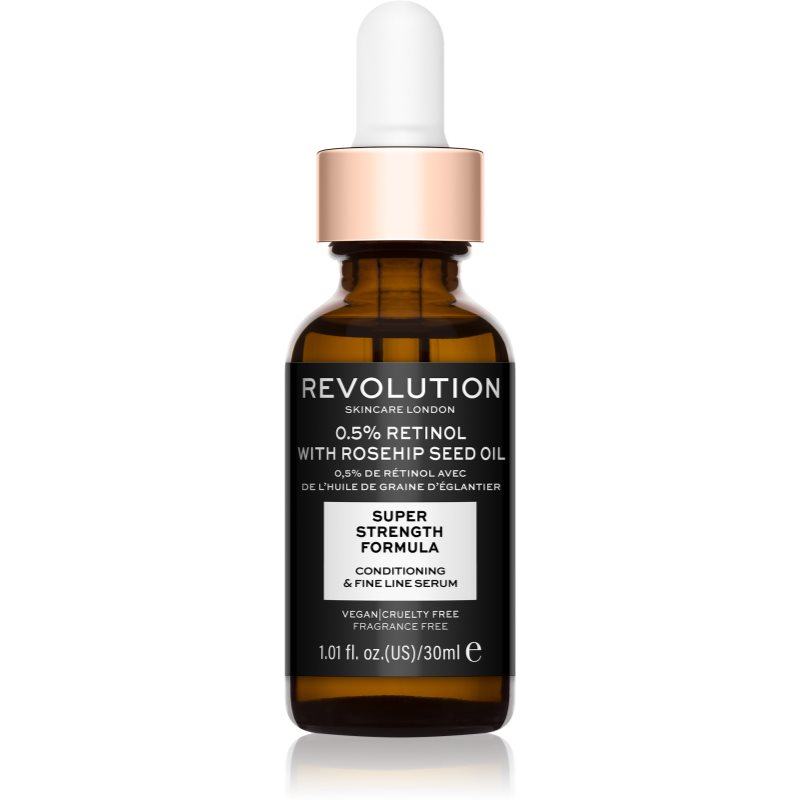 Revolution Skincare 0.5% Retinol Super Serum with Rosehip Seed Oil protivráskové a hydratační sérum 30 ml