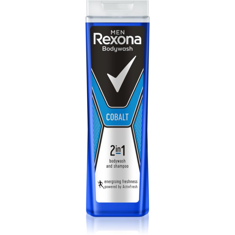 Rexona Cobalt sprchový gel a šampon 2 v 1 400 ml