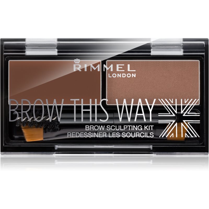 Rimmel Brow This Way paleta pro líčení obočí odstín 002 Medium Brown 2,4 g Image