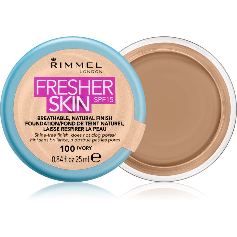 

Rimmel Fresher Skin ультра легкий тональний крем SPF 15 відтінок 100 Ivory