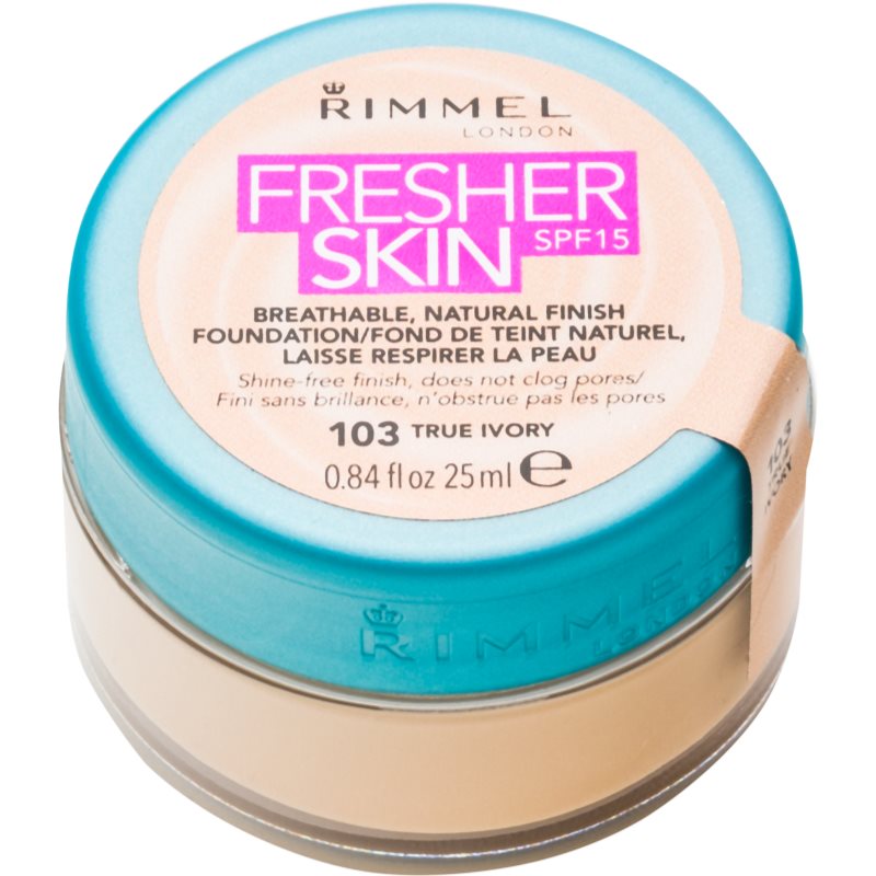 Rimmel Fresher Skin ultra lehký make-up SPF 15 odstín 103 True Ivory 25 ml