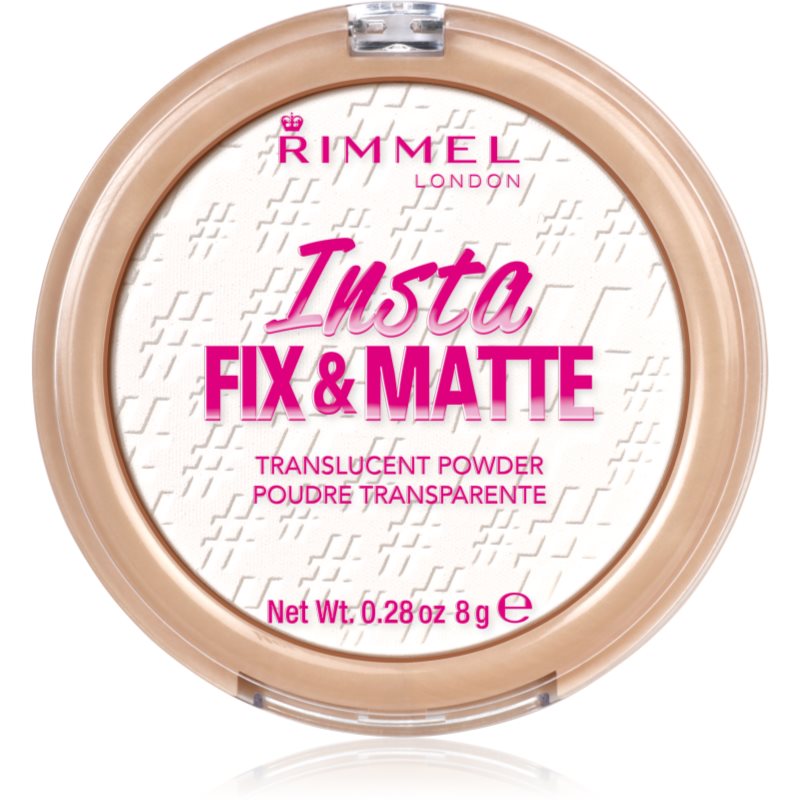 Rimmel Insta Fix & Matte transparentní fixační pudr 8 g
