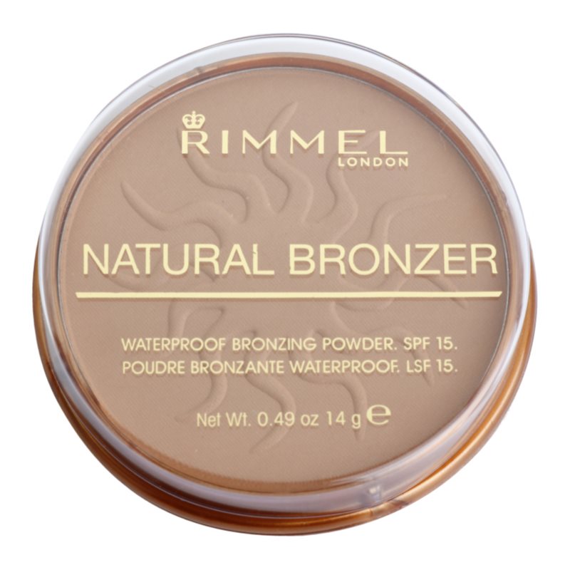 Rimmel Natural Bronzer voděodolný bronzující pudr SPF 15 odstín 022 Sun Bronze 14 g
