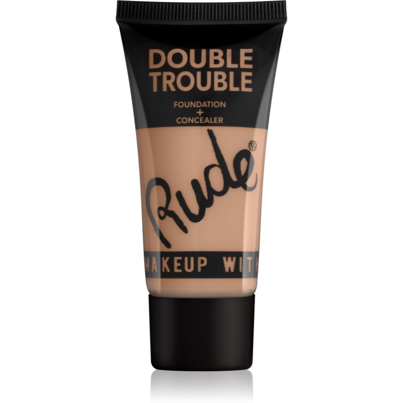 Rude Cosmetics Double Trouble krémový korektor a make-up v jednom odstín 87931 Linen 30 ml Image