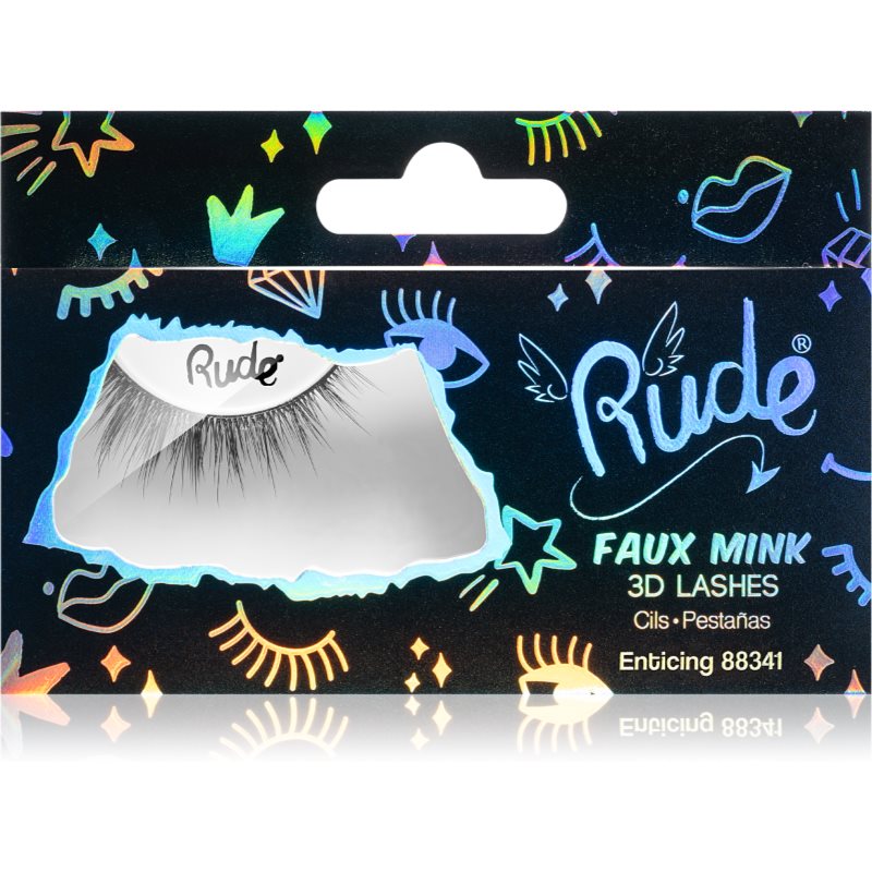 Rude Cosmetics Essential Faux Mink 3D Lashes nalepovací řasy Enticing Image