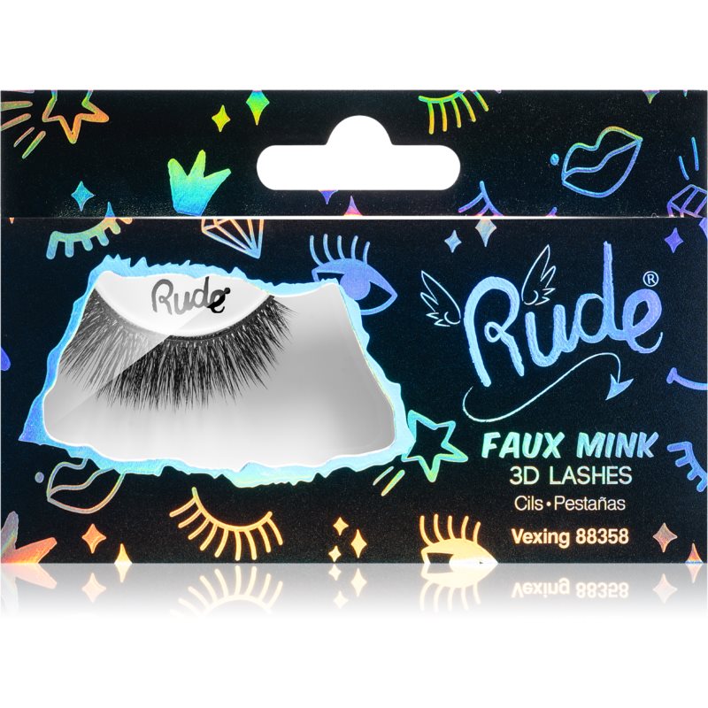 Rude Cosmetics Essential Faux Mink 3D Lashes nalepovací řasy Vexing