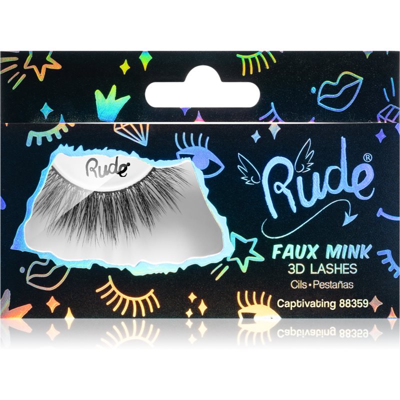 Rude Cosmetics Essential Faux Mink 3D Lashes nalepovací řasy Captivating